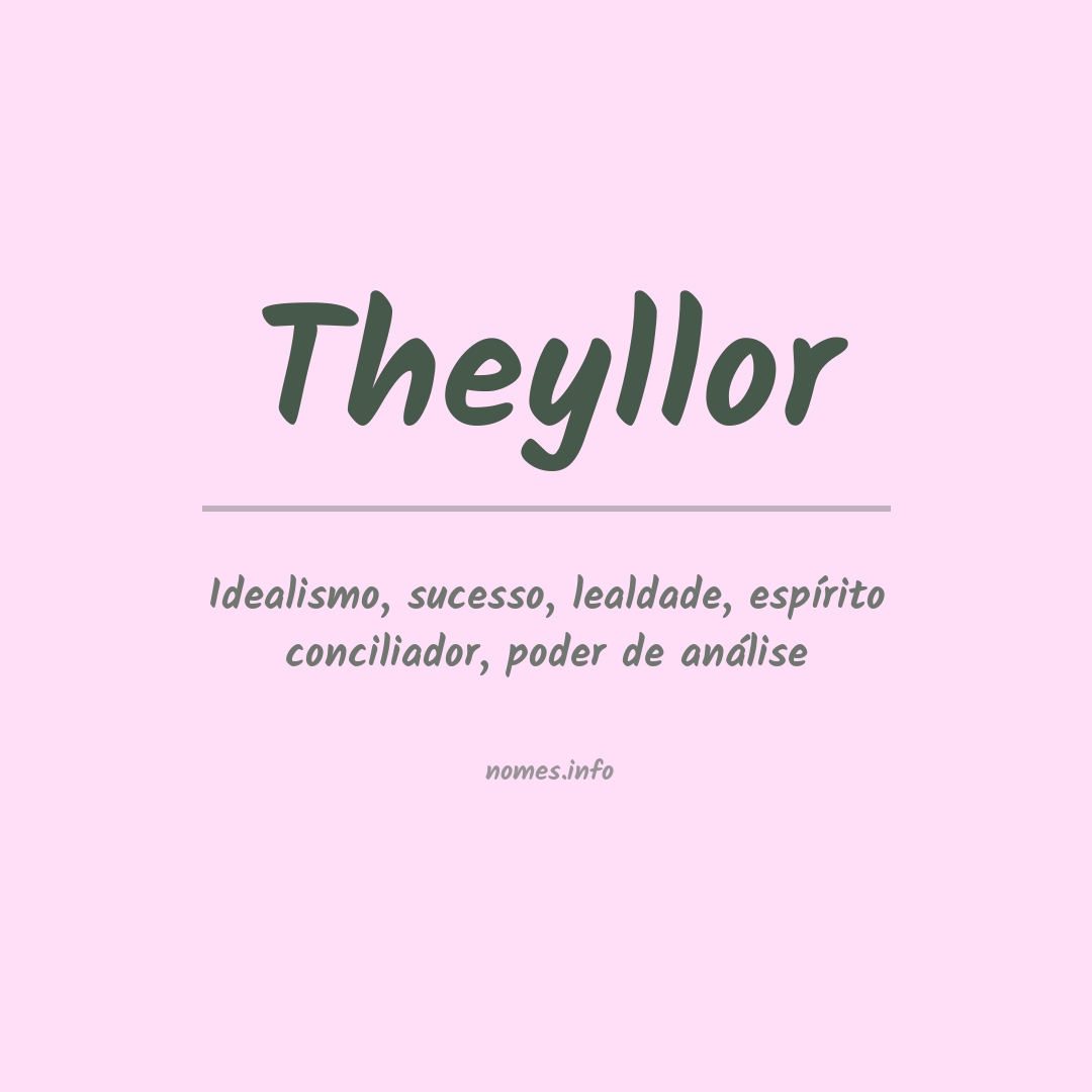 Significado do nome Theyllor