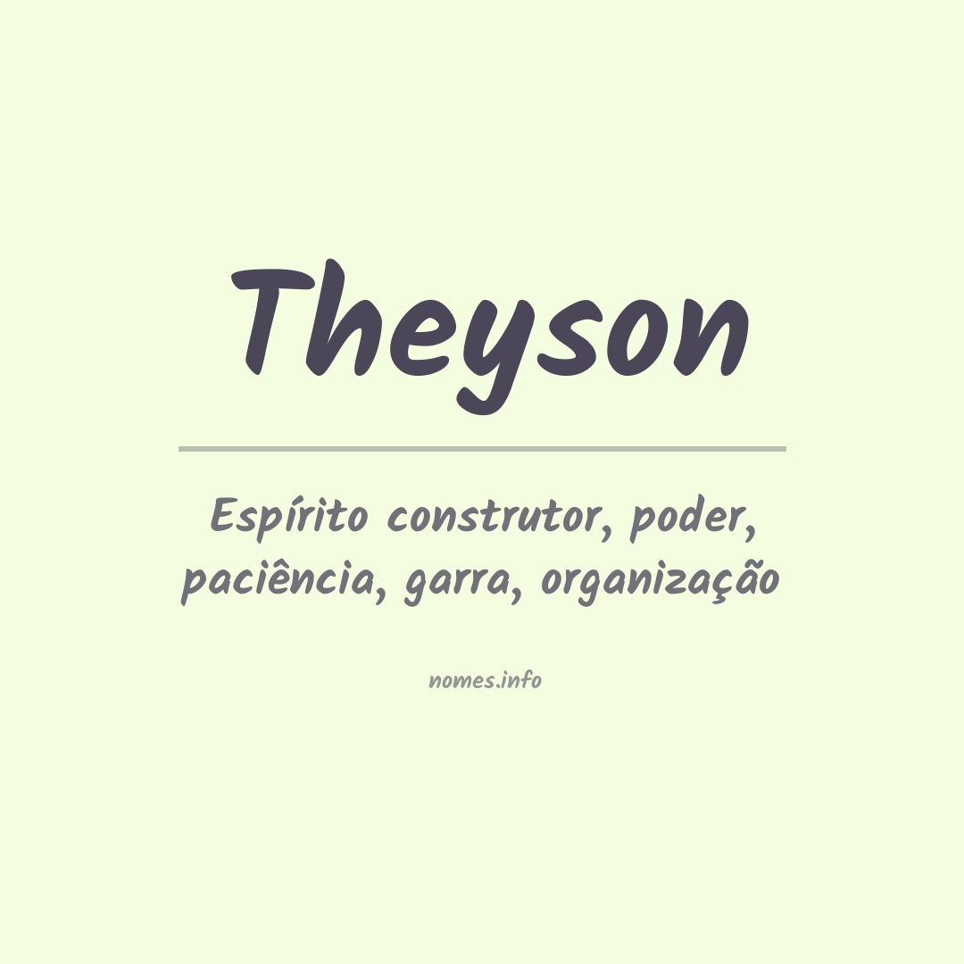 Significado do nome Theyson