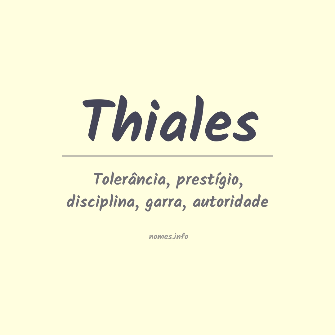 Significado do nome Thiales