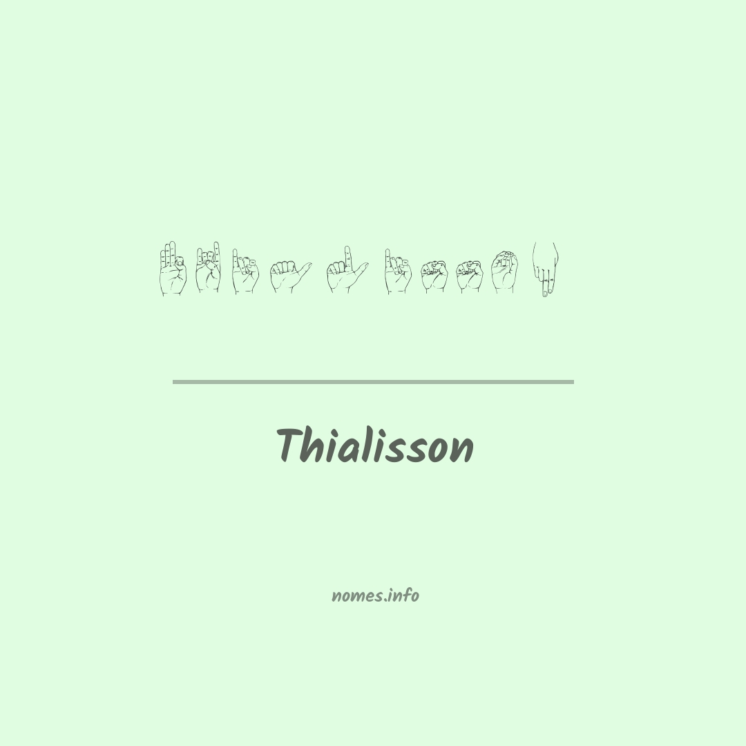 Thialisson em Libras