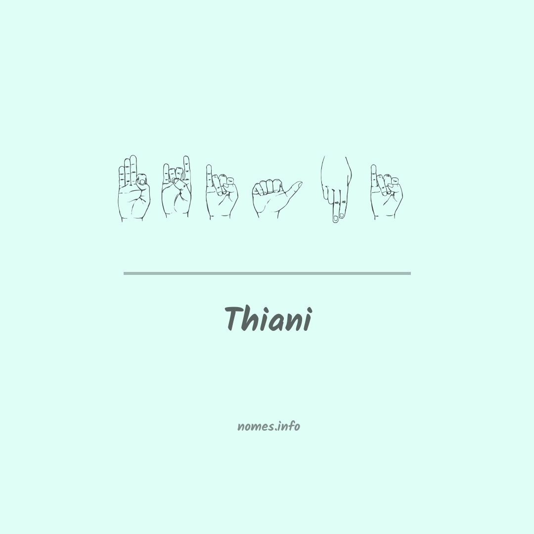 Thiani em Libras