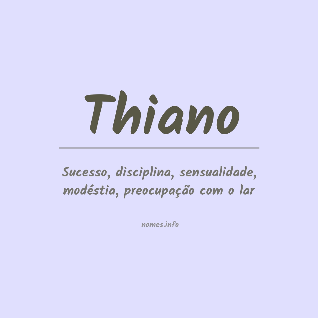 Significado do nome Thiano