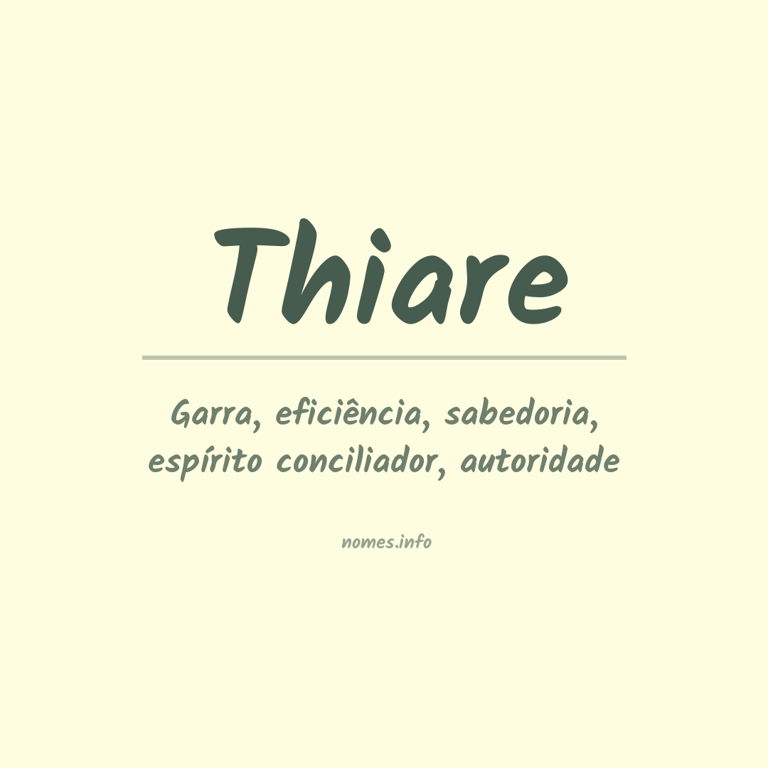 Significado do nome Thiare