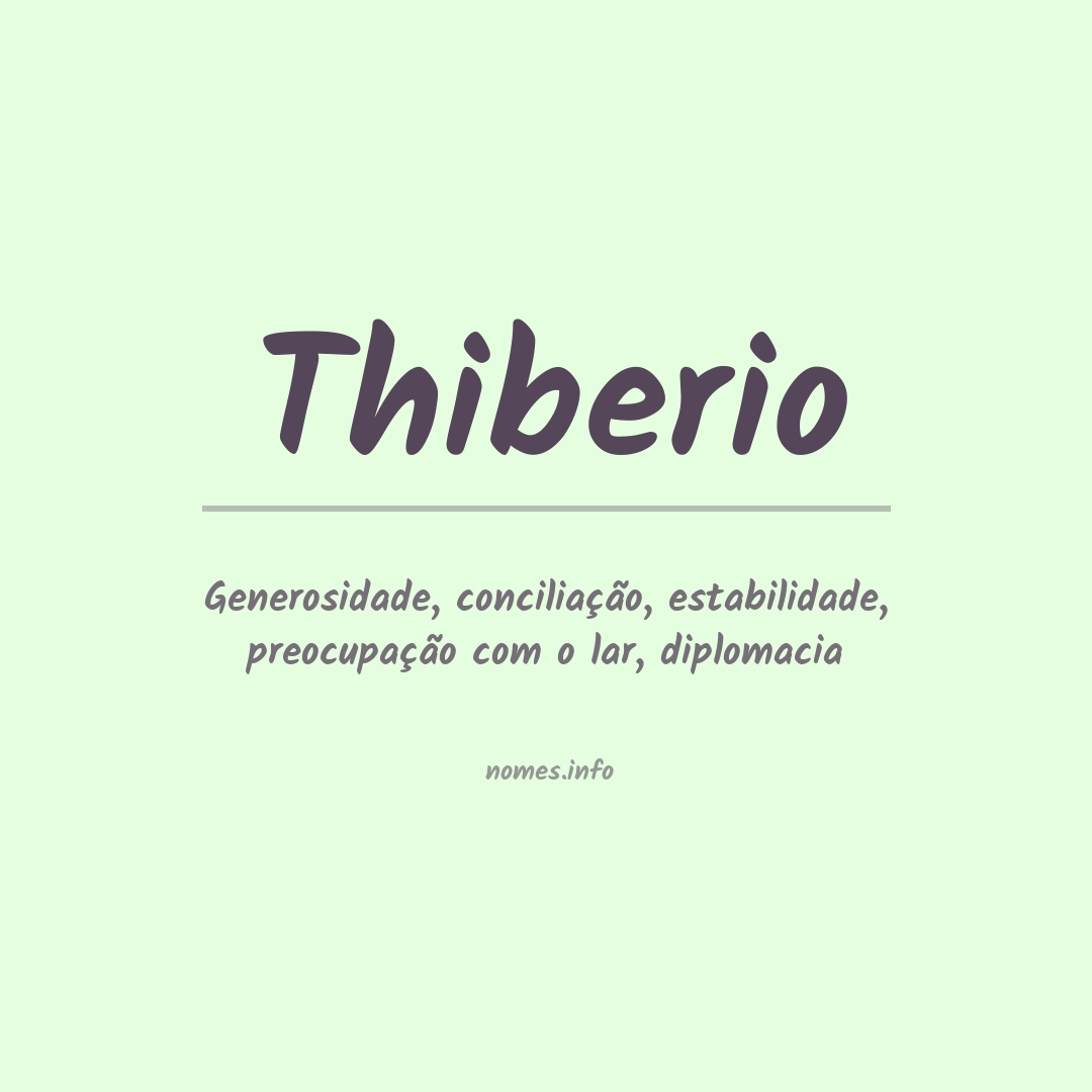 Significado do nome Thiberio