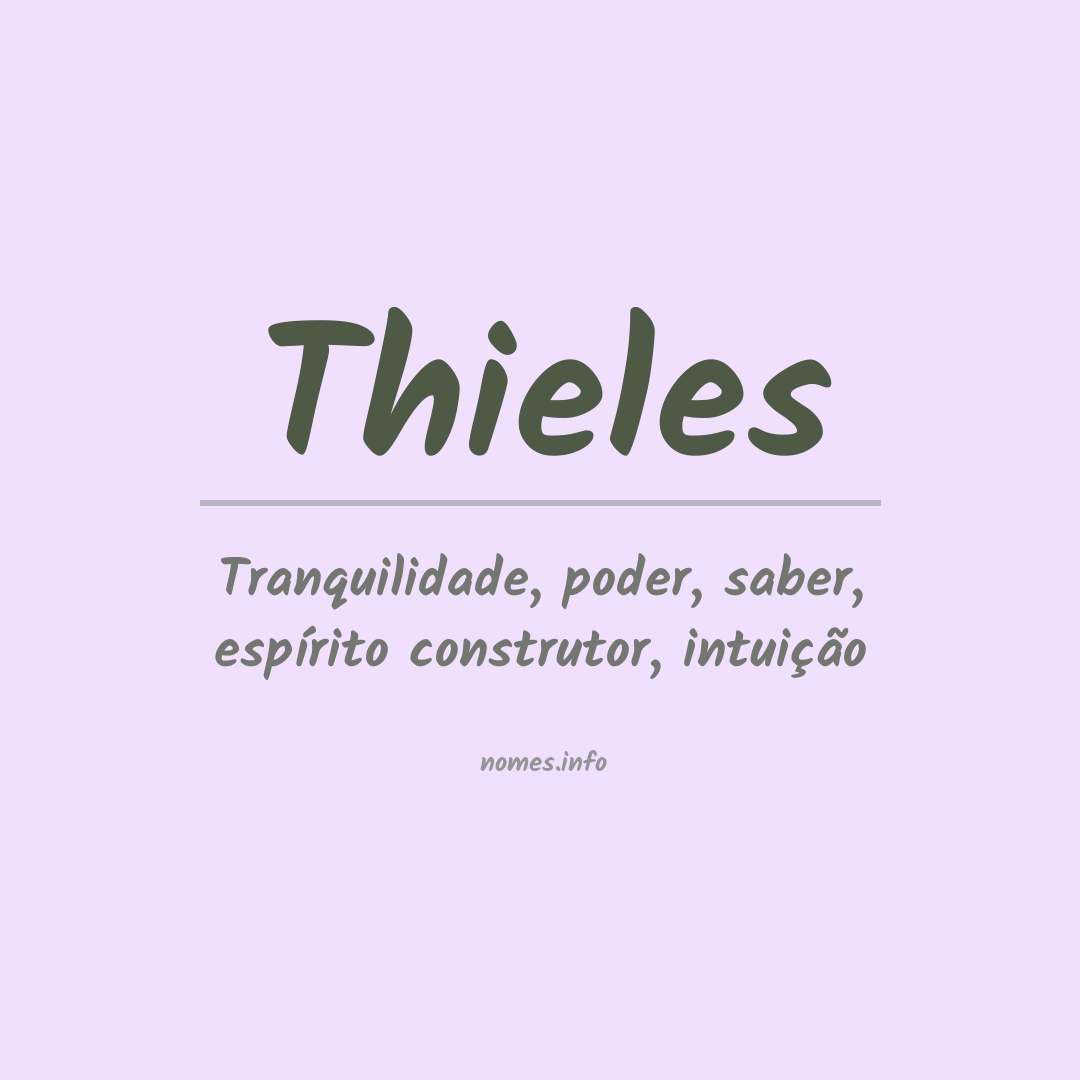 Significado do nome Thieles