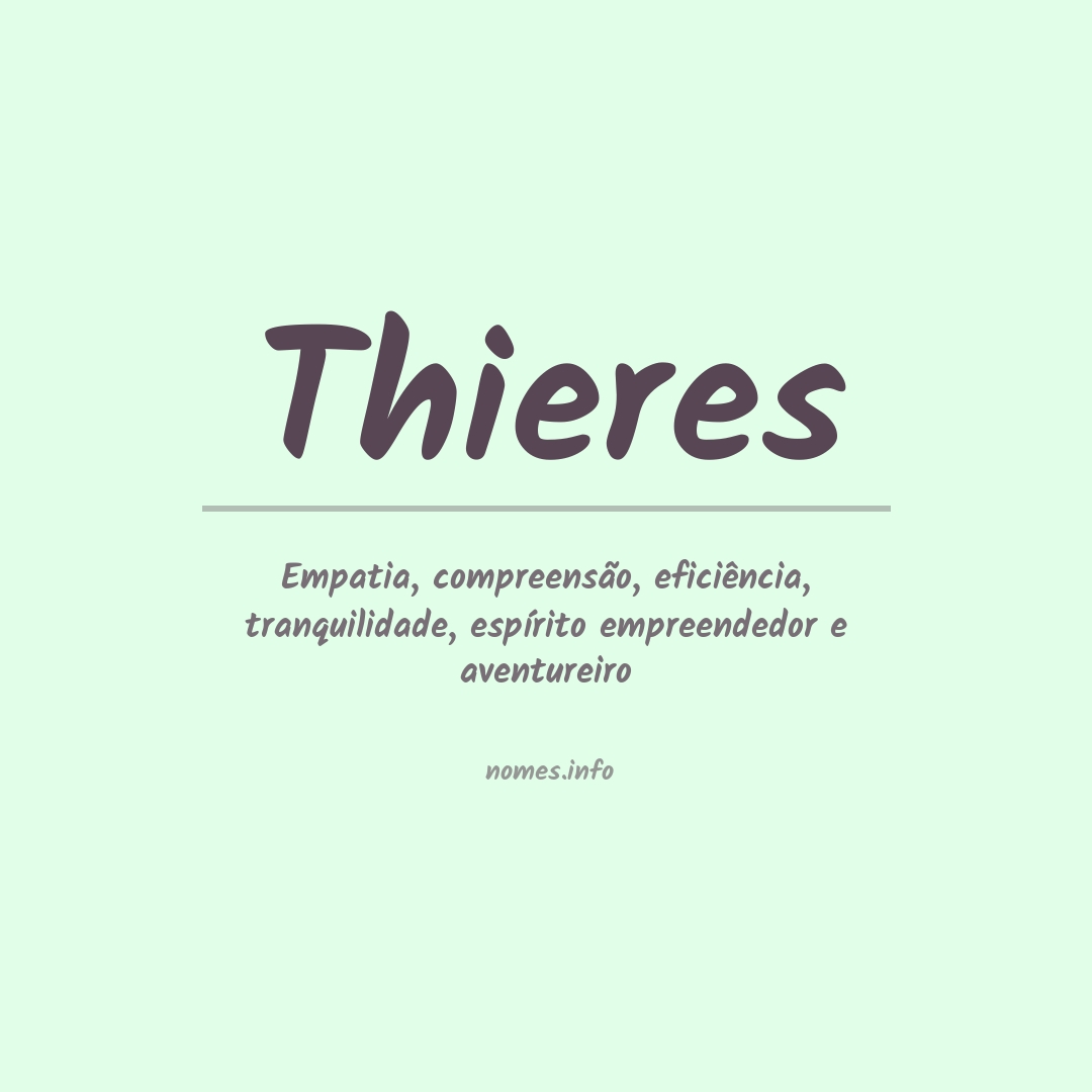 Significado do nome Thieres