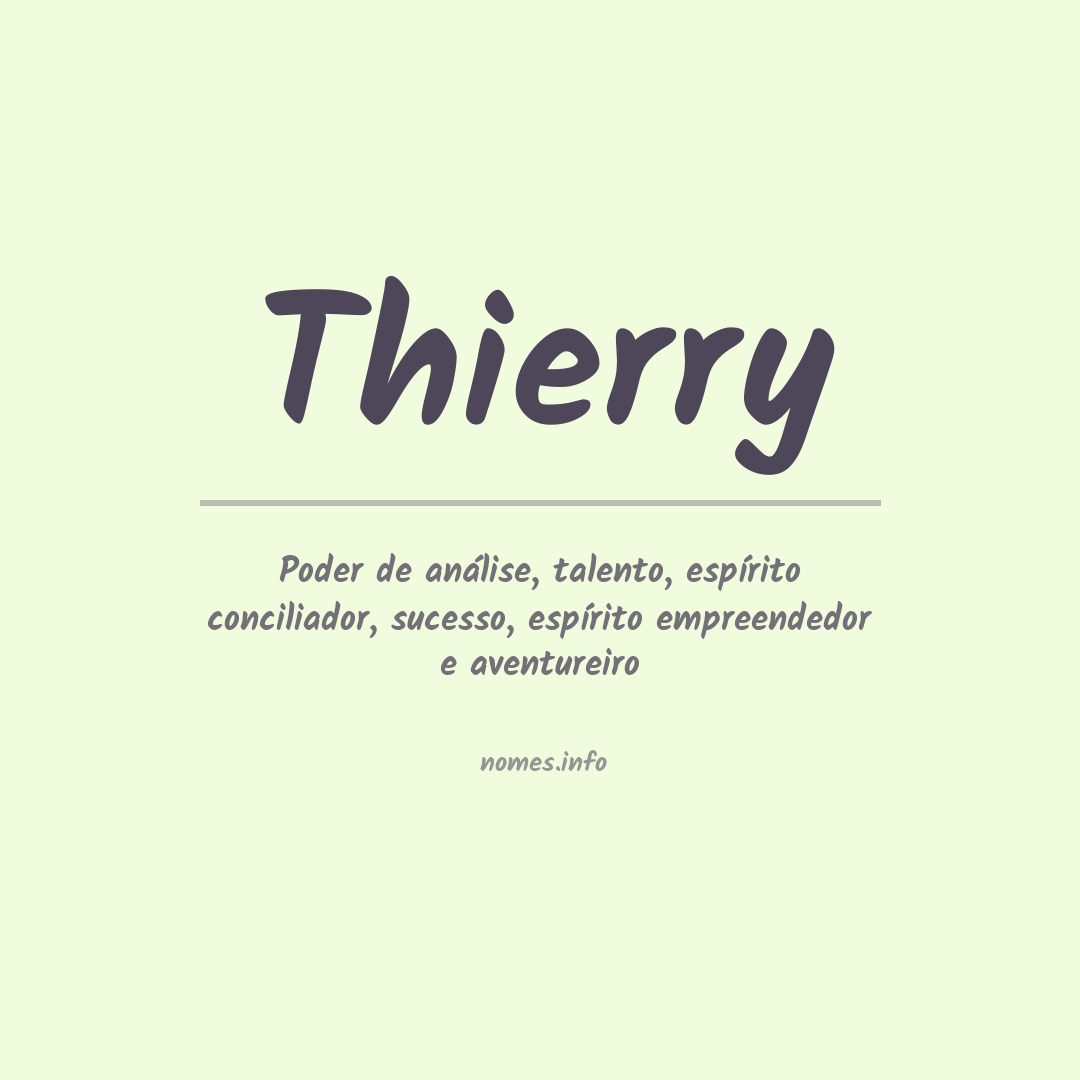 Significado do nome Thierry