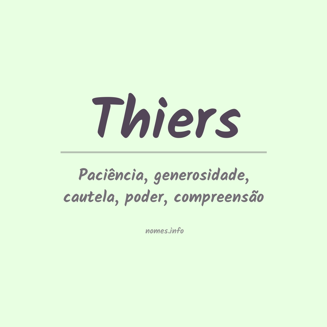 Significado do nome Thiers