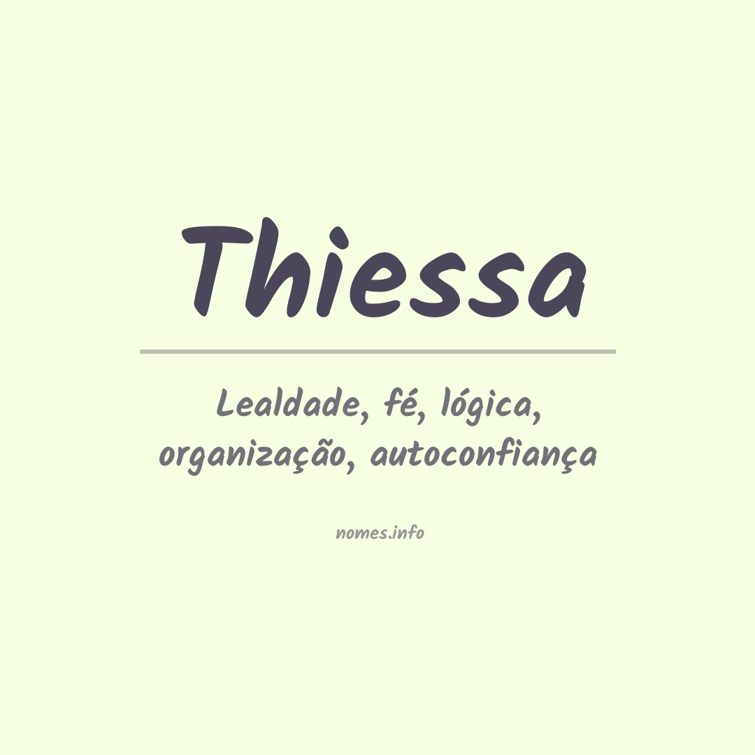 Significado do nome Thiessa