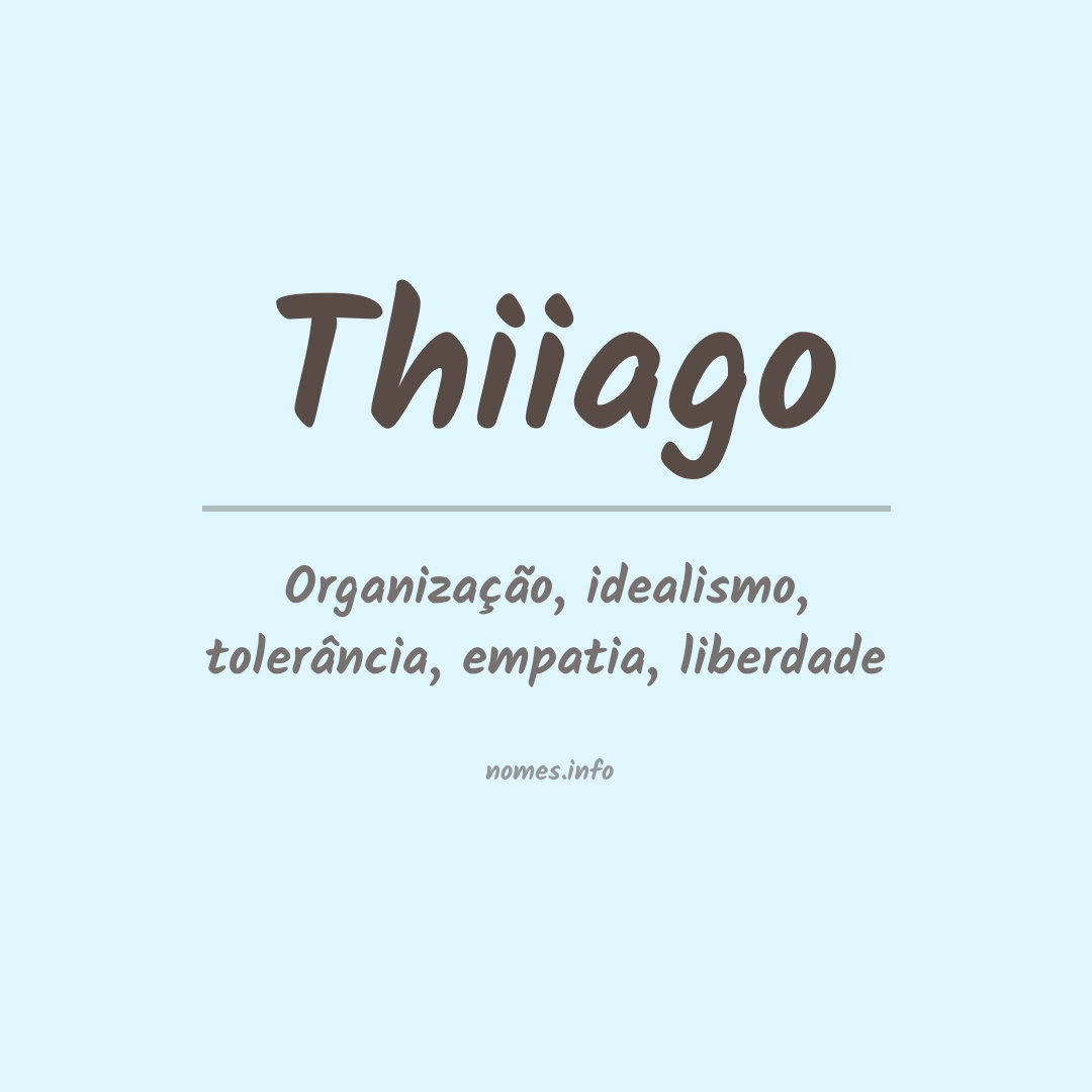 Significado do nome Thiiago
