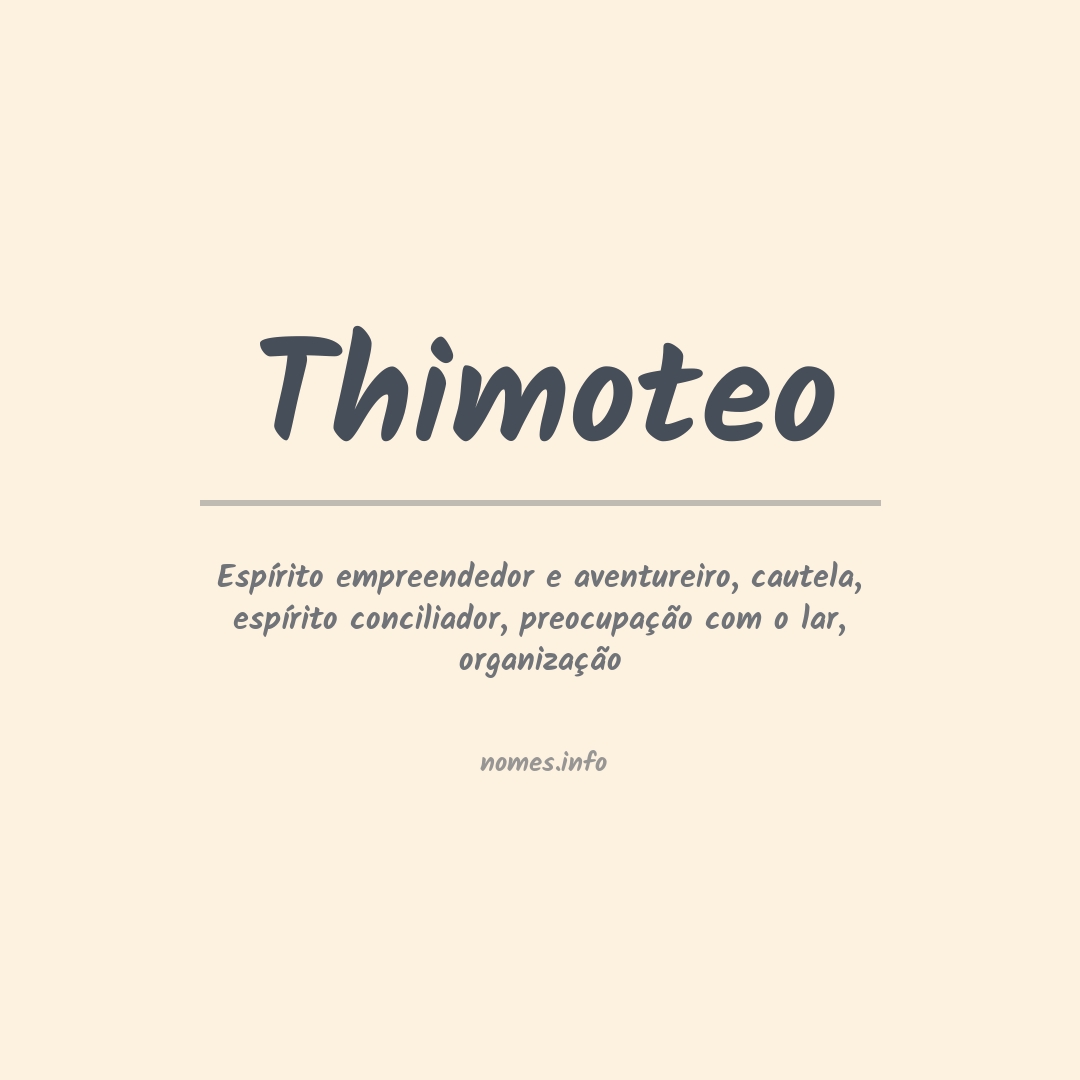Significado do nome Thimoteo