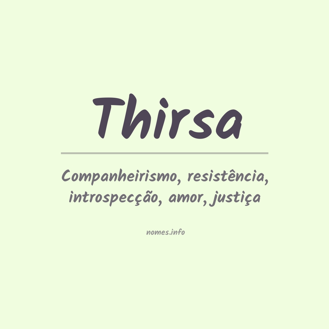 Significado do nome Thirsa