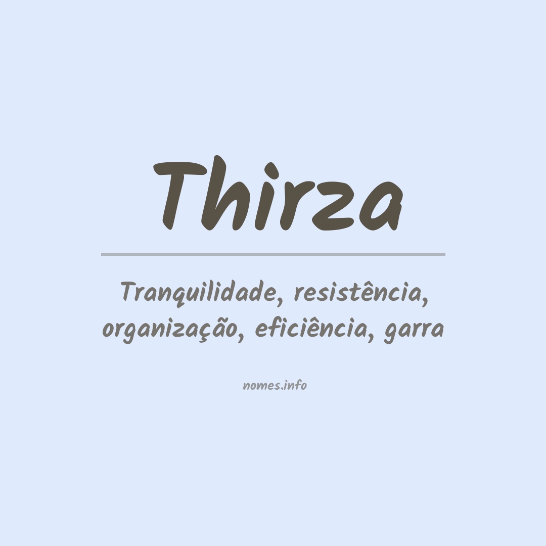 Significado do nome Thirza