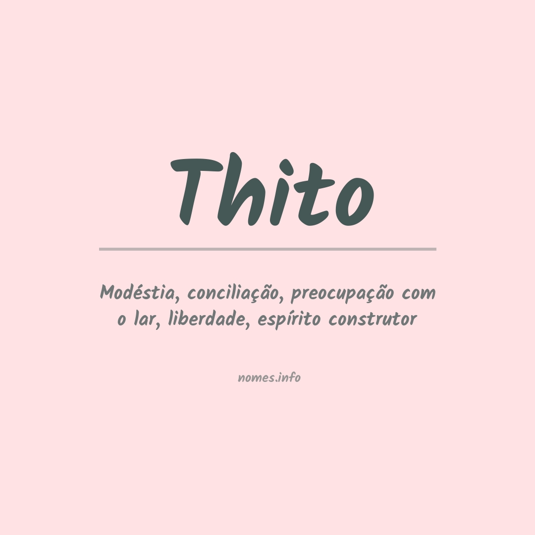 Significado do nome Thito