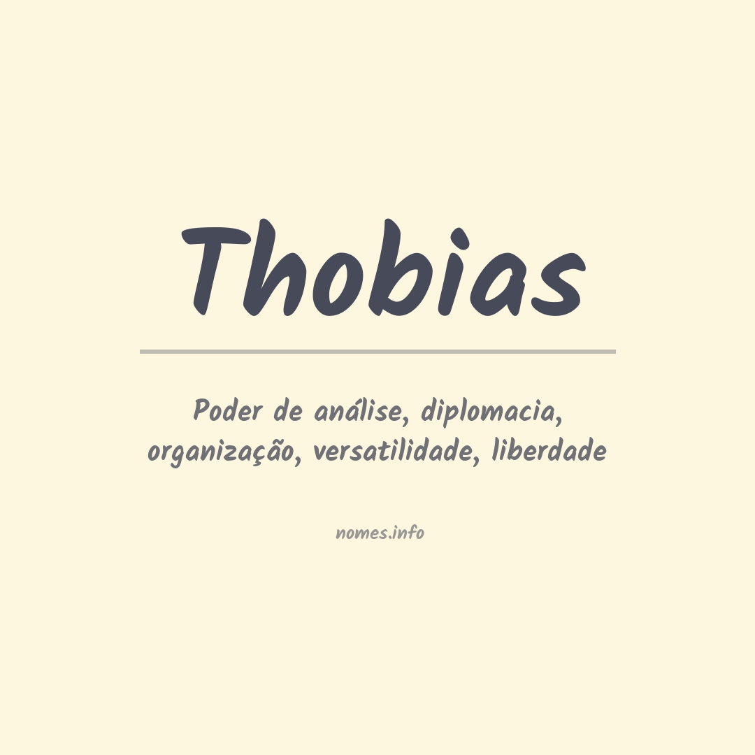 Significado do nome Thobias