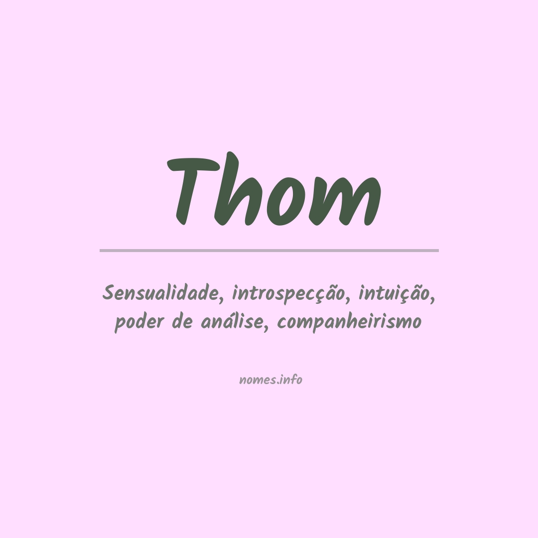 Significado do nome Thom