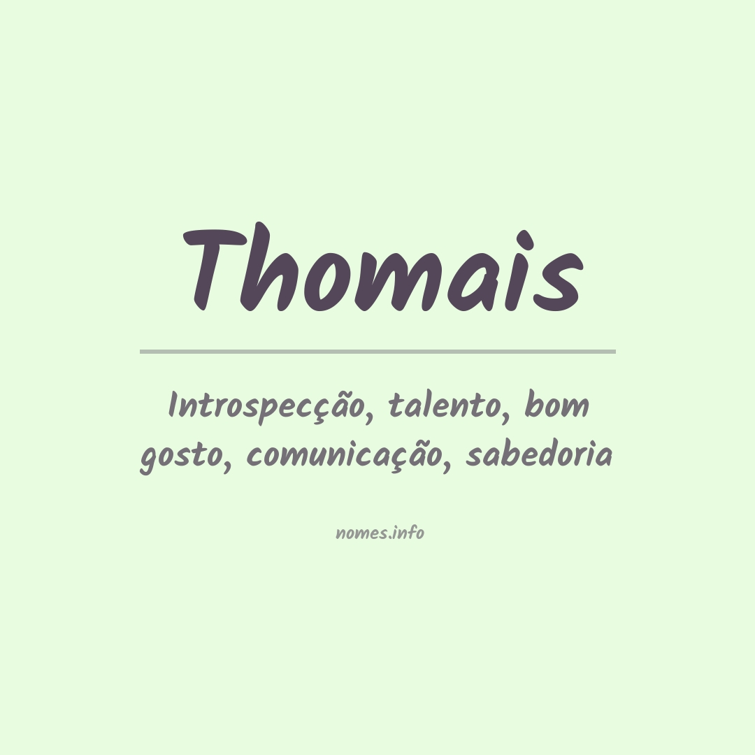Significado do nome Thomais