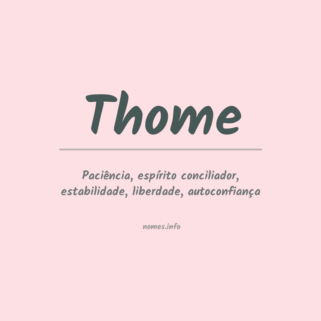Significado do nome Thome