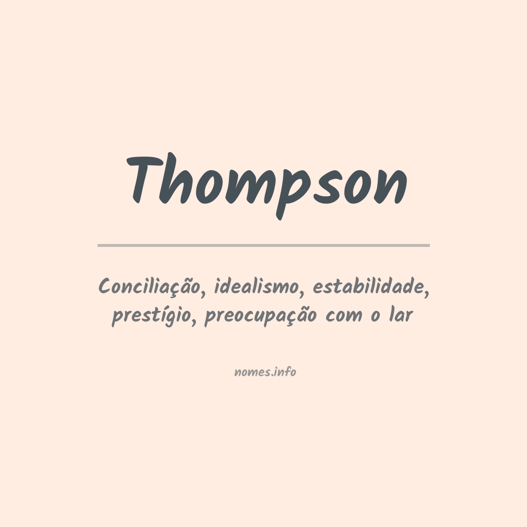 Significado do nome Thompson