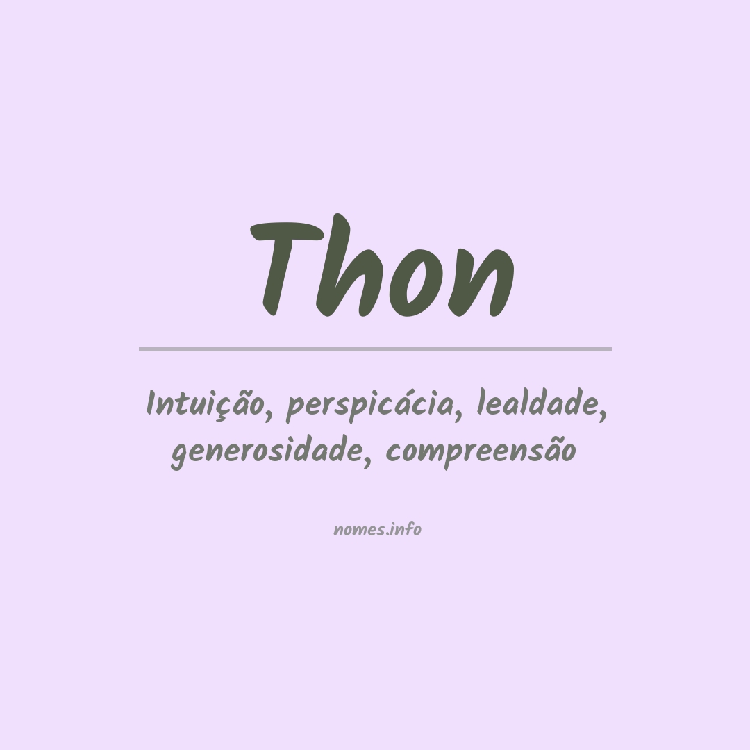 Significado do nome Thon