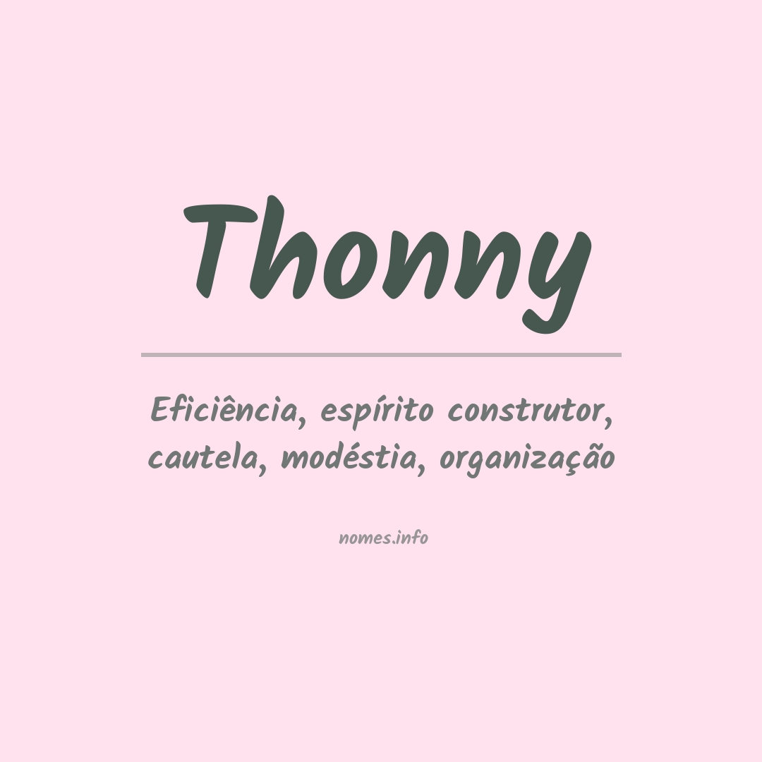 Significado do nome Thonny