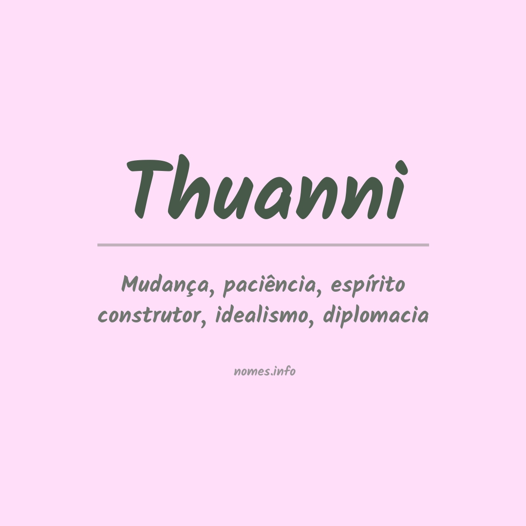 Significado do nome Thuanni