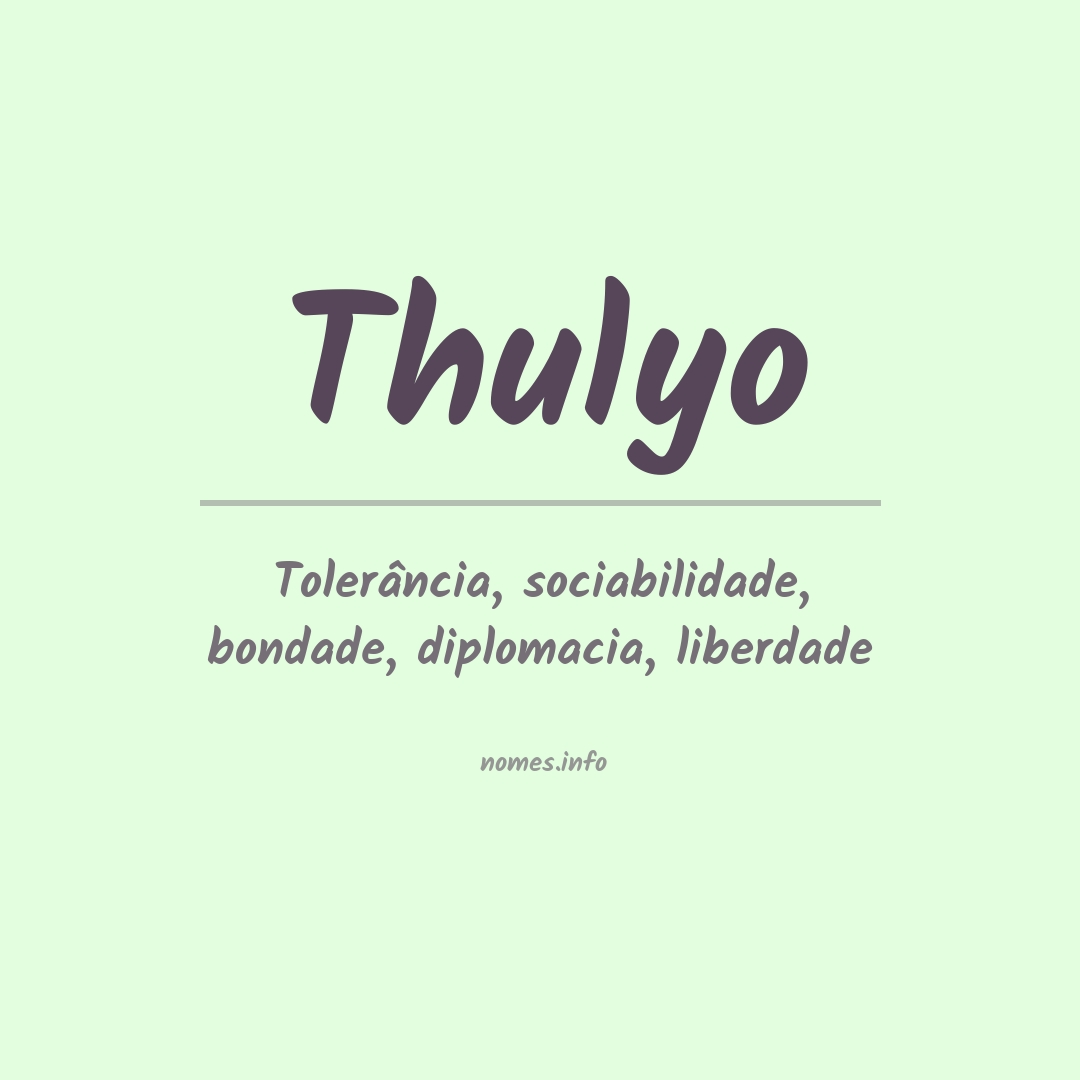 Significado do nome Thulyo