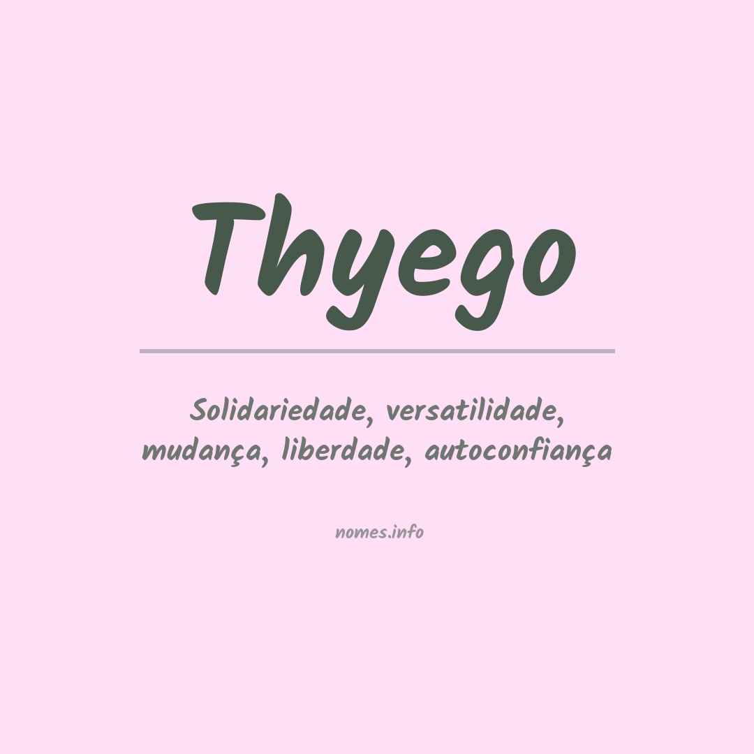 Significado do nome Thyego
