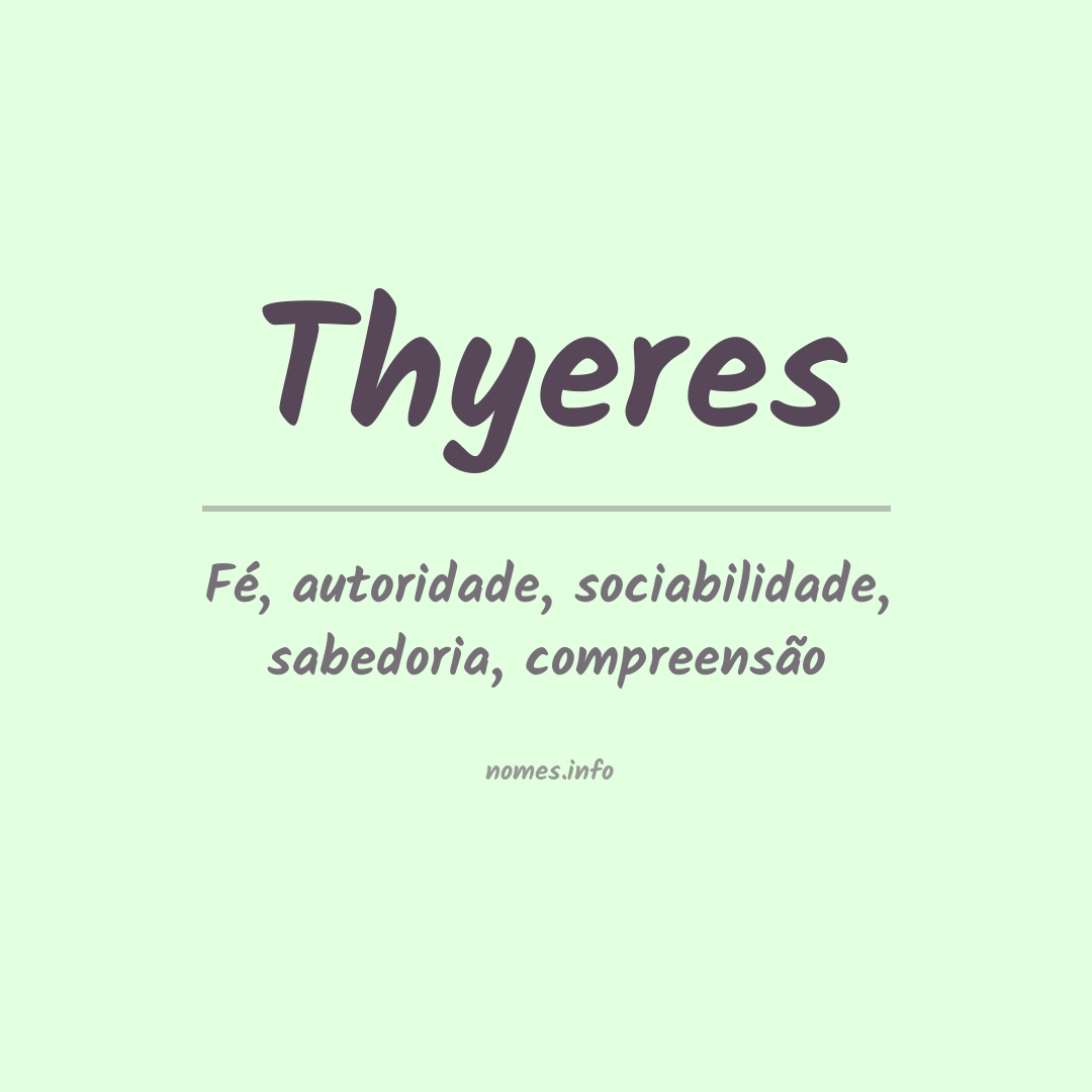 Significado do nome Thyeres