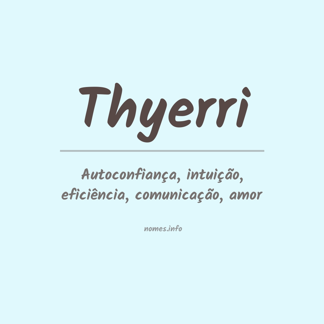 Significado do nome Thyerri