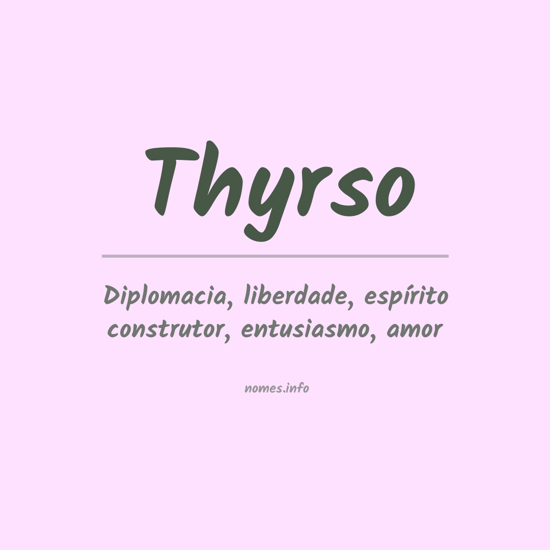 Significado do nome Thyrso