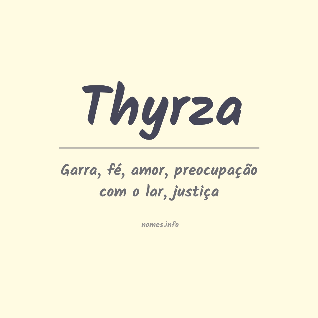 Significado do nome Thyrza