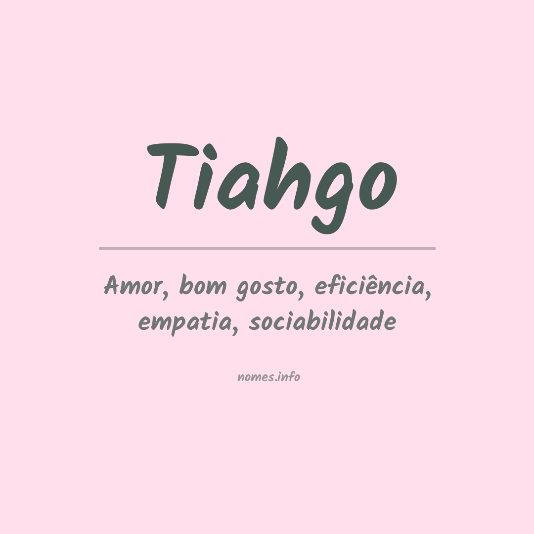 Significado do nome Tiahgo