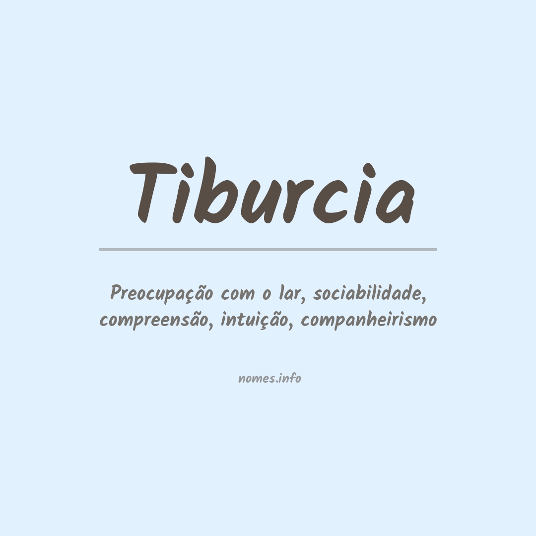Significado do nome Tiburcia