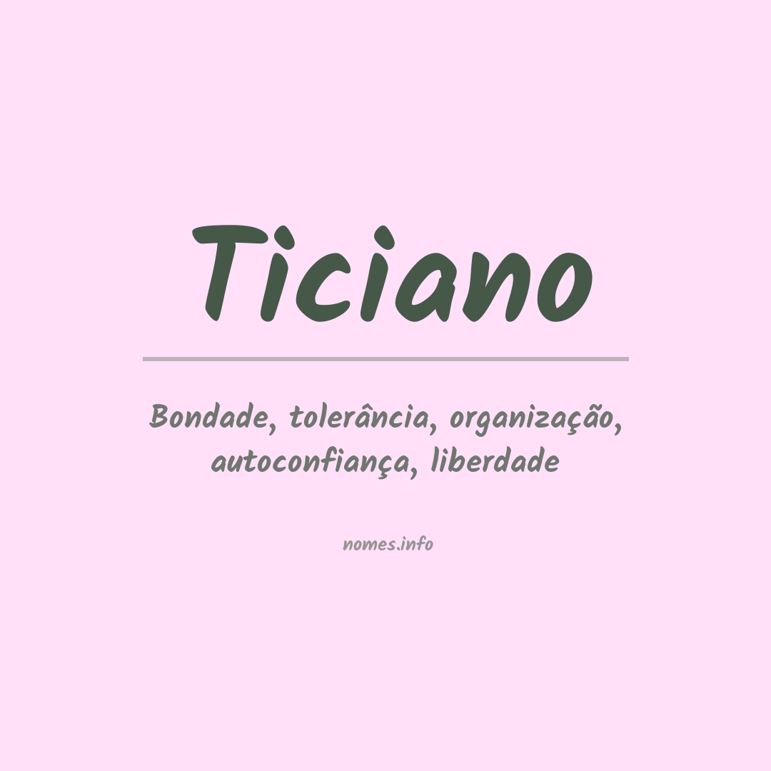 Significado do nome Ticiano