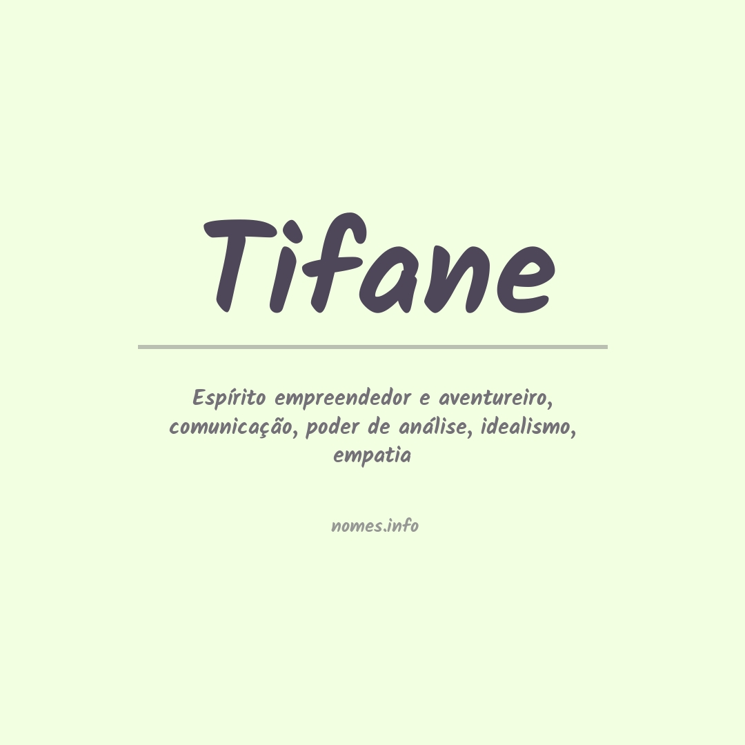 Significado do nome Tifane