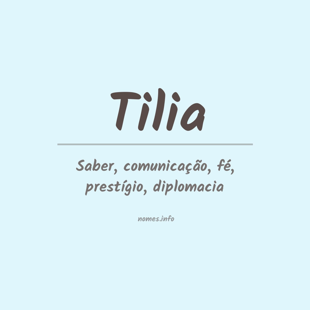 Significado do nome Tilia