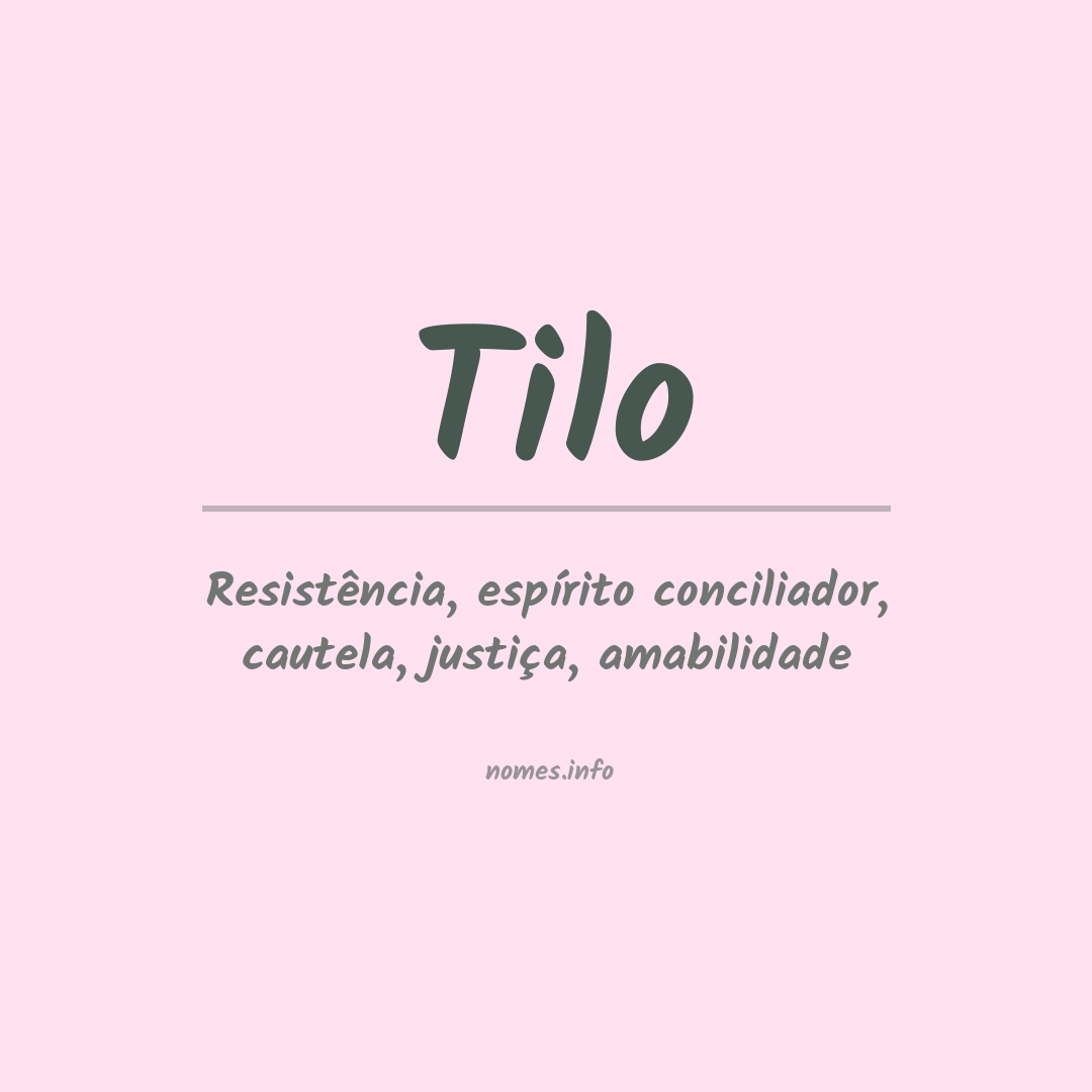 Significado do nome Tilo
