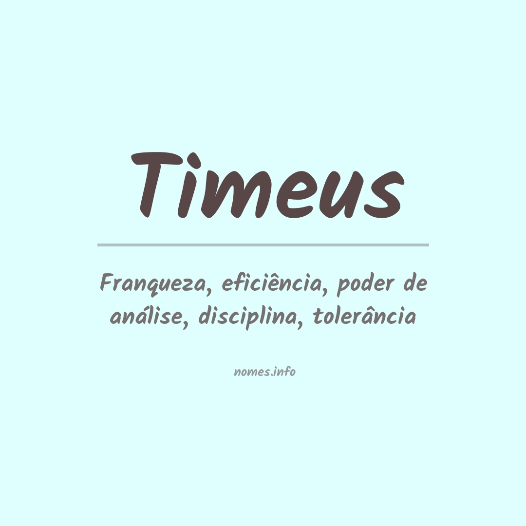 Significado do nome Timeus
