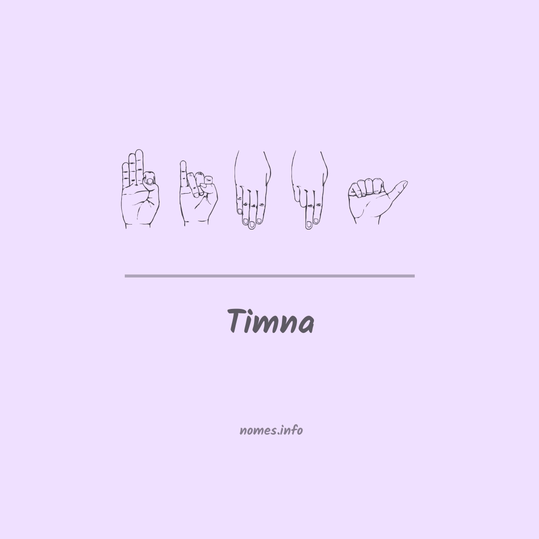 Timna em Libras