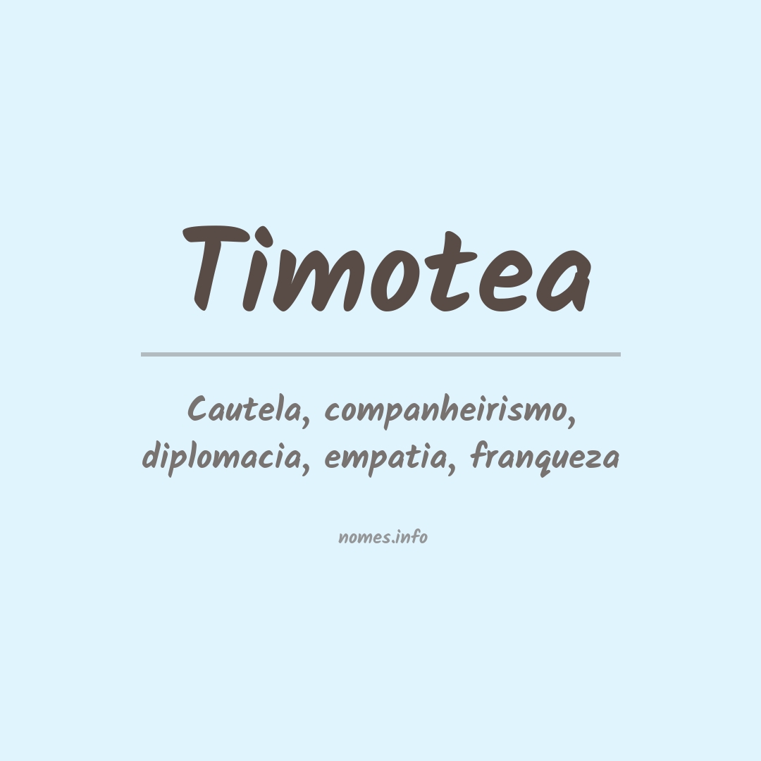 Significado do nome Timotea