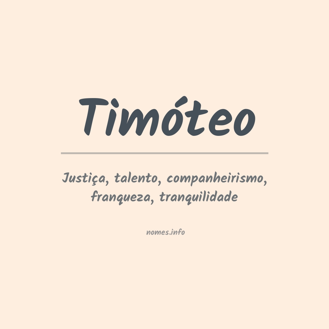 Significado do nome Timóteo