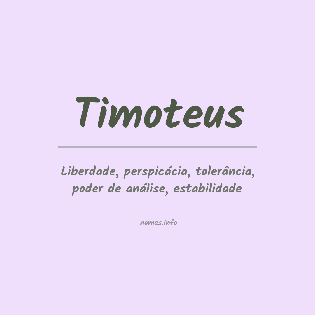 Significado do nome Timoteus