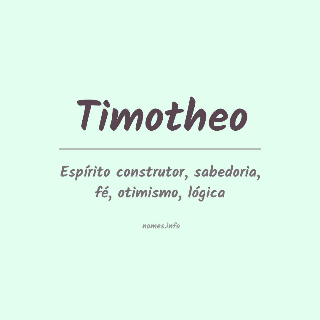 Significado do nome Timotheo