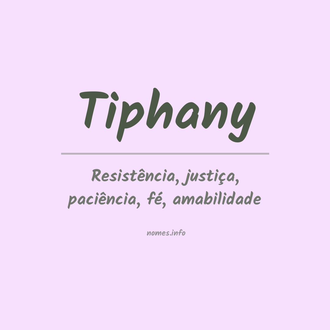 Significado do nome Tiphany