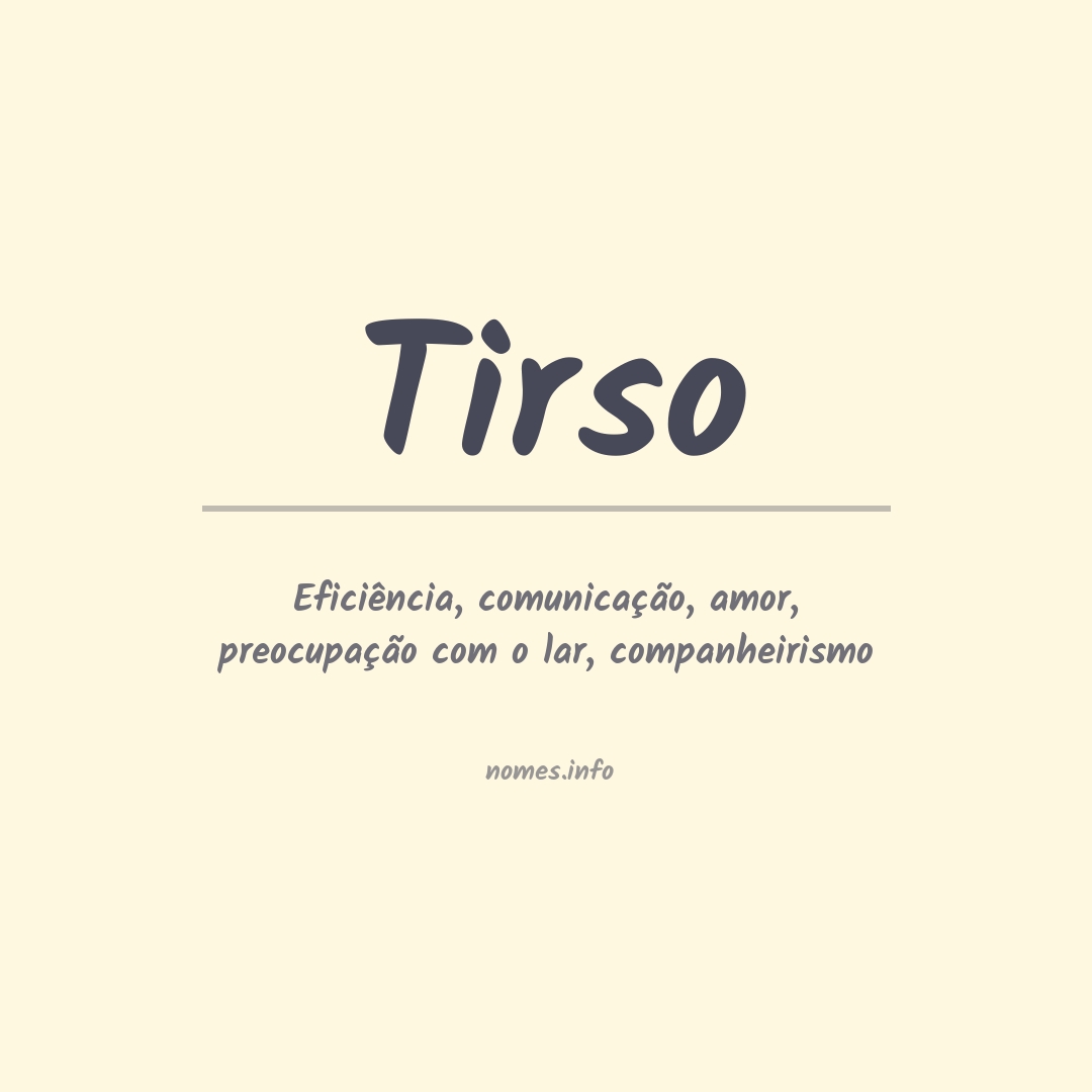 Significado do nome Tirso
