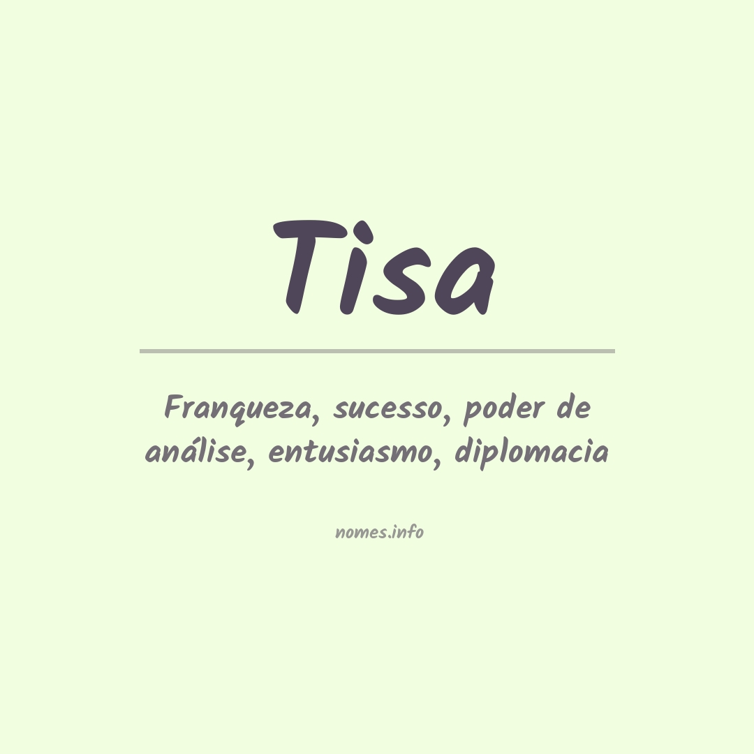 Significado do nome Tisa