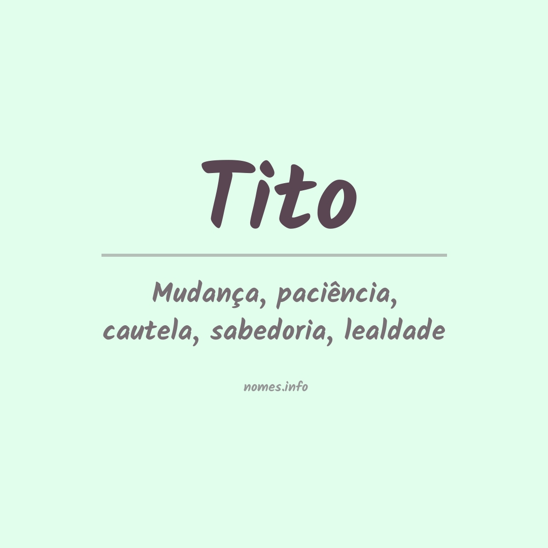 Significado do nome Tito