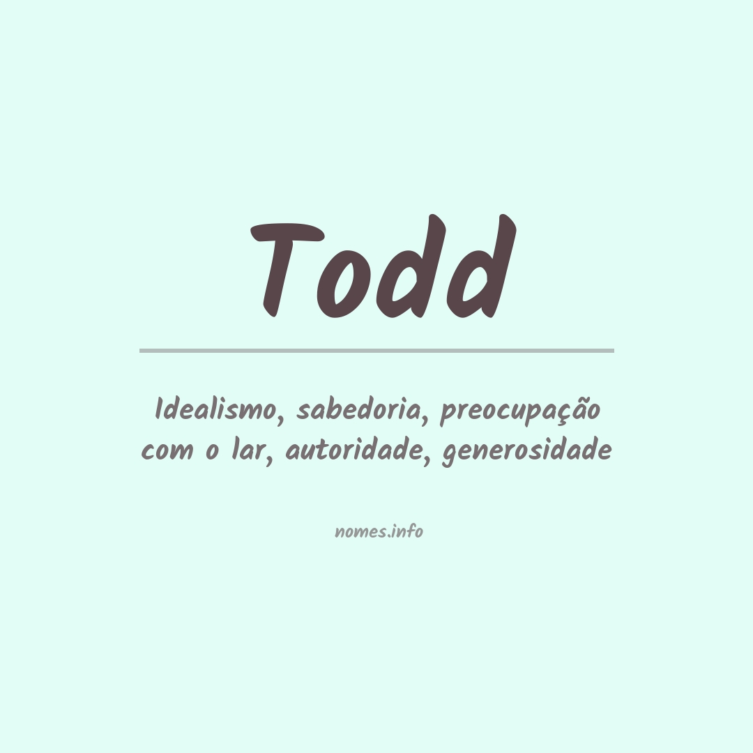 Significado do nome Todd