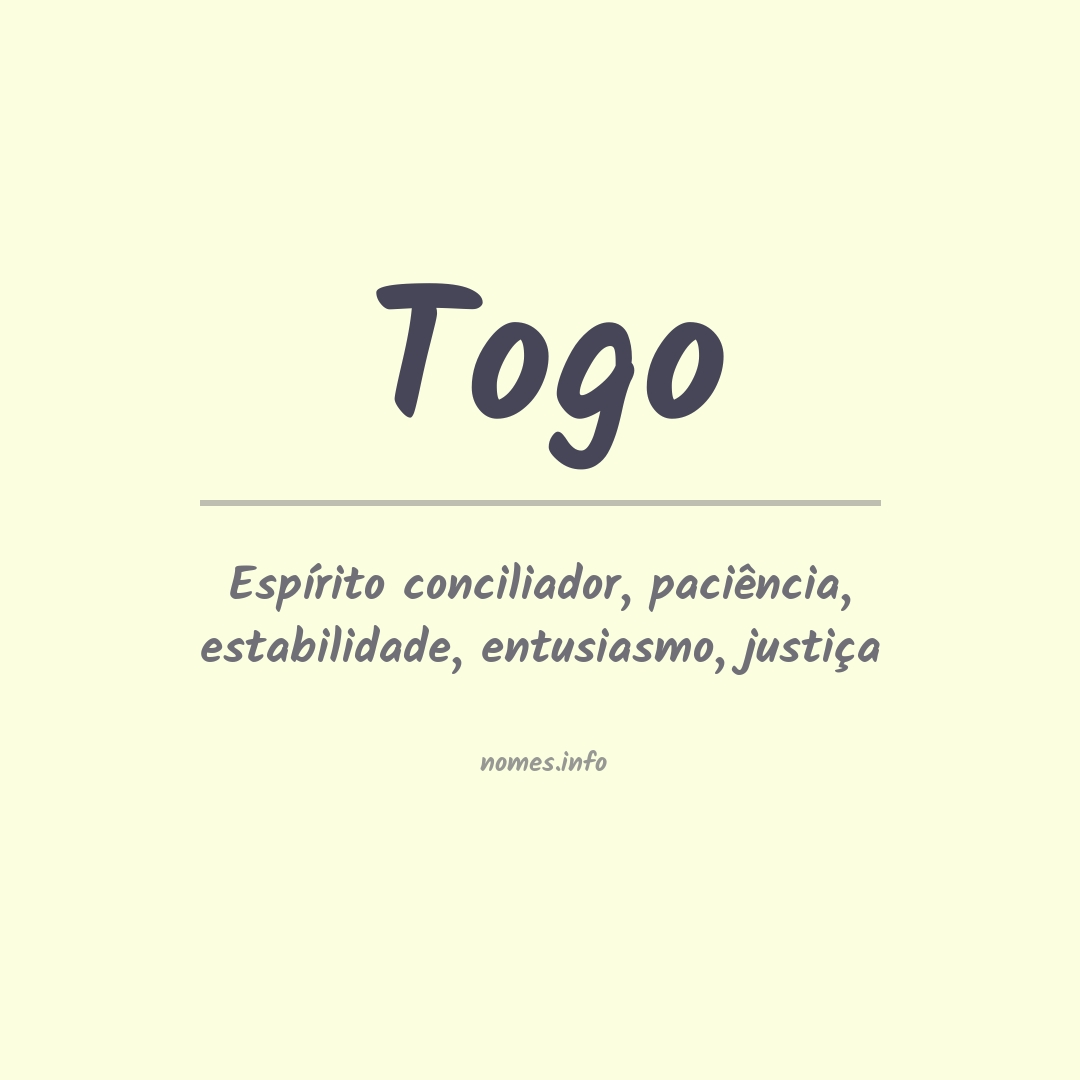 Significado do nome Togo